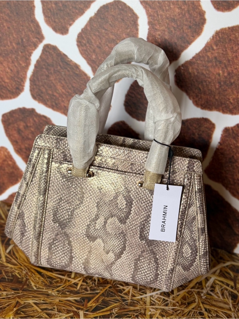 NWT Brahmin Small Arden Gold Blissful Snake BRAHMIN CAPSULE LIMITED EDITION